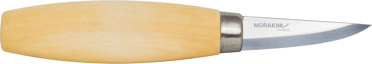 Morakniv 120 Carbonstahl Holzschnitzmesser mit Scheide, 6,1 cm — Ansicht 2
