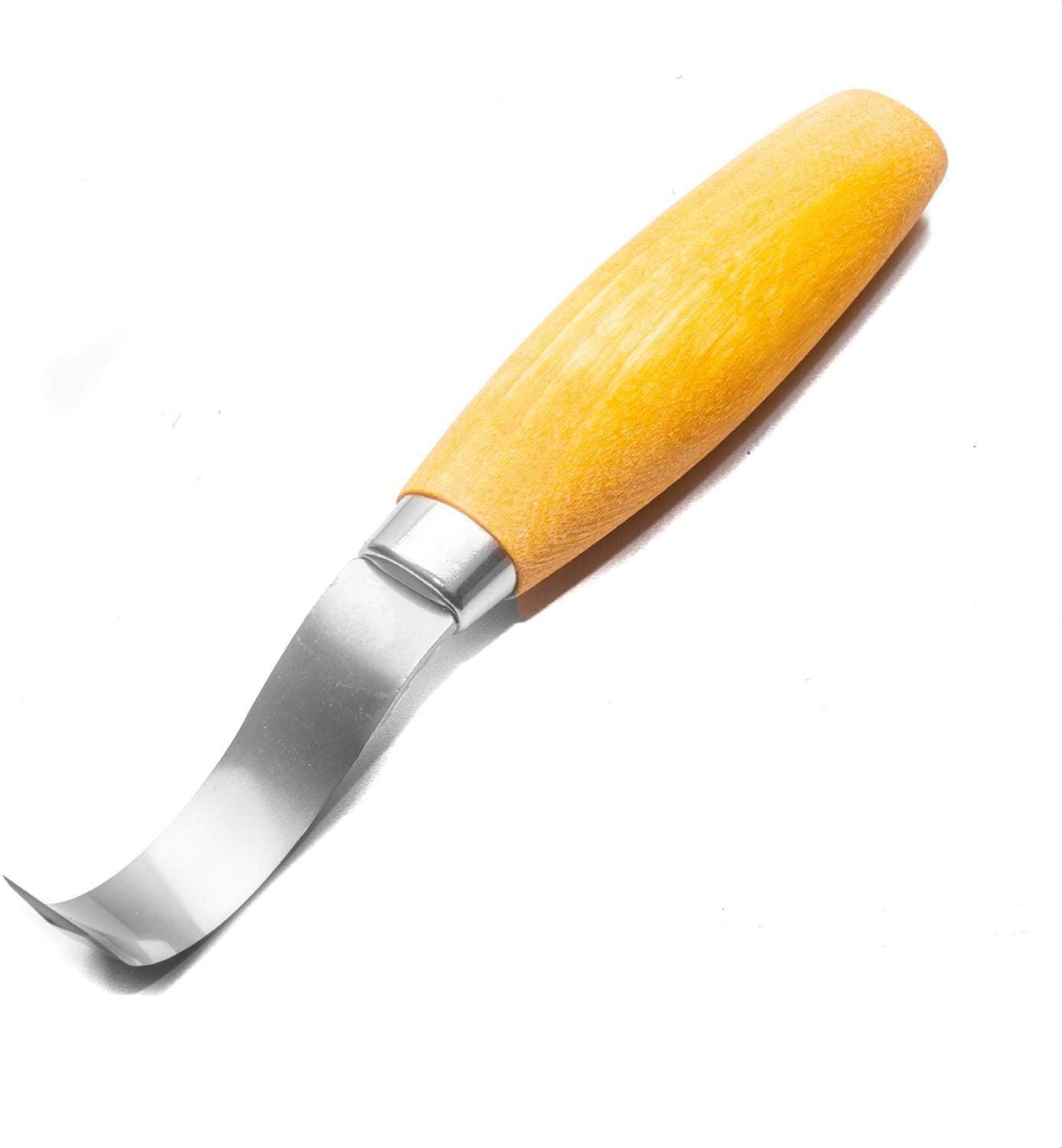 Morakniv Carving Hook 163 Fixes Messer, Unisex, Griff: Birke, Natur, Klinge: 50 mm