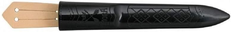 Morakniv Classic 2F mit Fingerschutz, 10,5 cm Carbonstahlklinge, rotbraunem Birkenholzgriff, Polymerscheide mit Lederschlaufe — Ansicht 3