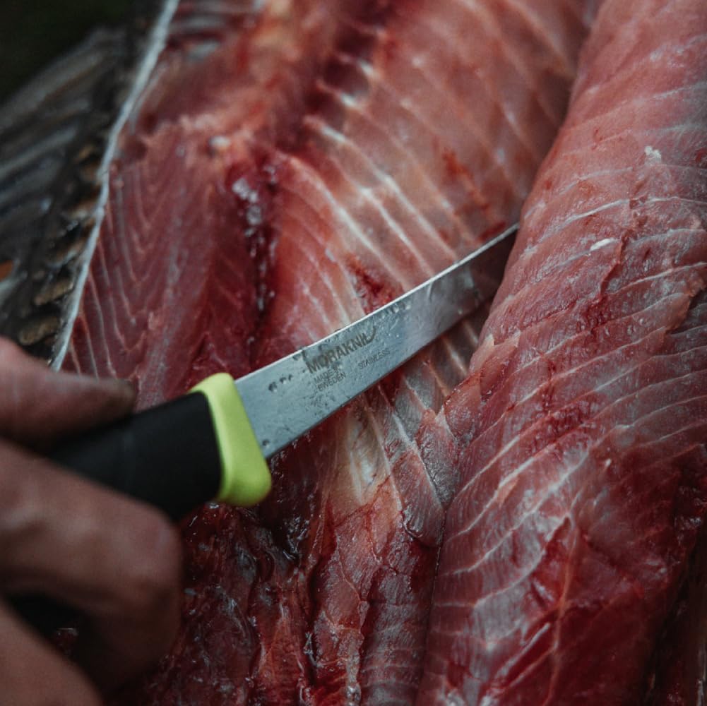 Morakniv Companion Fischfiletiermesser aus Edelstahl mit Scheide, schwarz/gelb, 15.5 cm — Ansicht 4