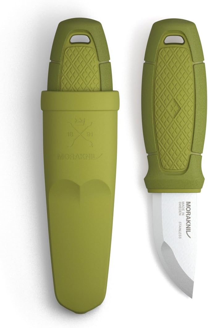 Morakniv Eldris Outdoormesser mit Grünem Kunststoffgriff, Mehrfarbig, One Size, 1012369310 — Ansicht 3