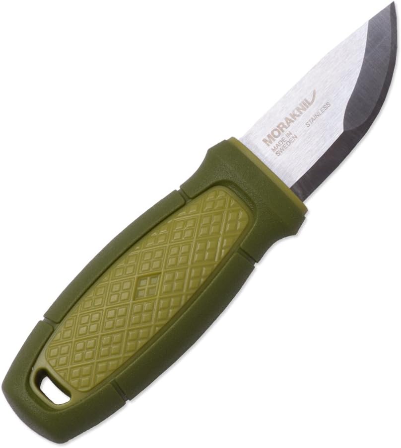 Morakniv Eldris Outdoormesser mit Grünem Kunststoffgriff, Mehrfarbig, One Size, 1012369310