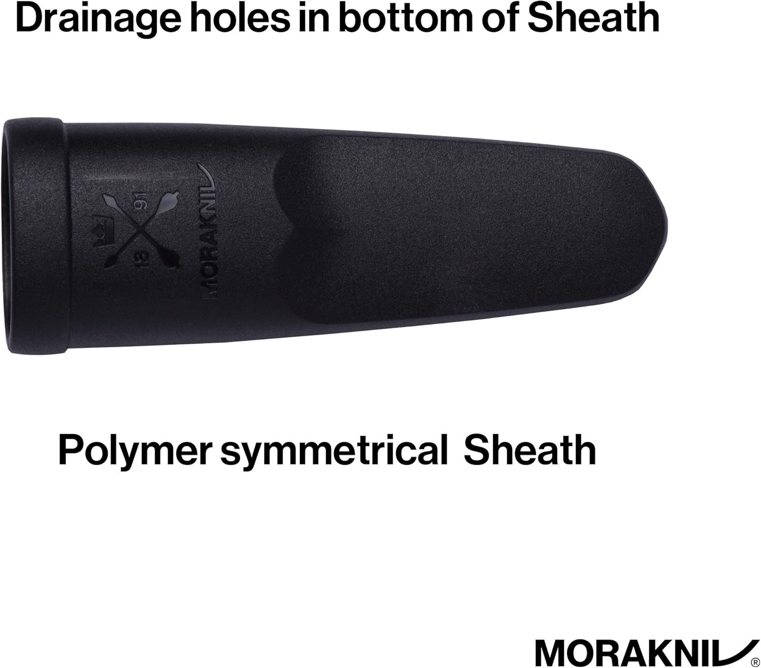 Morakniv Erwachsene Mora ELDRIS, Neck-Knif, Sandvik-Stahl 12C27, rostfrei, schwarzer Kunststoffgriff, Kunststofscheide, Mehrfarbig, One Size M-12647 — Ansicht 5