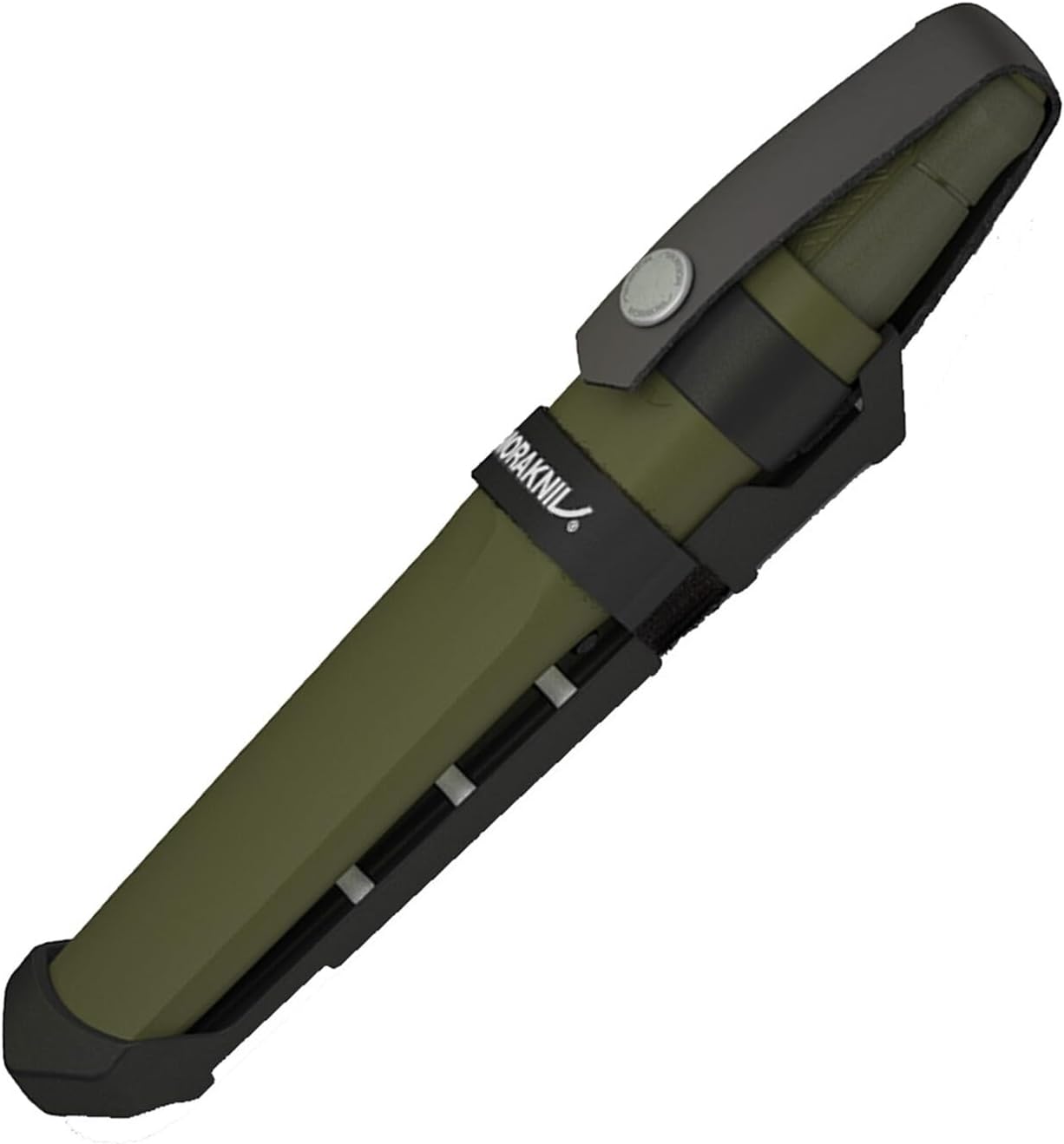 Morakniv Erwachsene Mora KANSBOL Gürtelmesser, Sandvik-Stahl 12C27, rostfrei, TPE-Kunststoffgriff, Köcherscheide, Befestigungssystem, Mehrfarbig, One Size — Ansicht 2