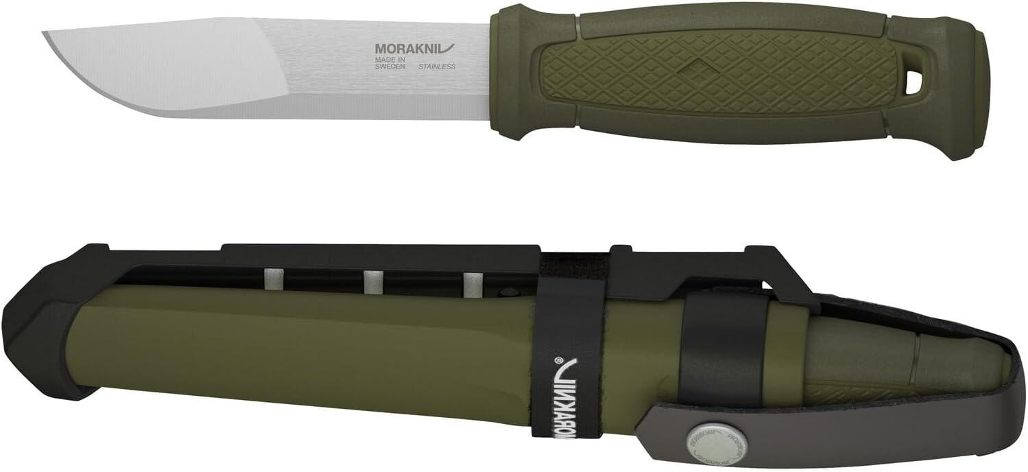 Morakniv Erwachsene Mora KANSBOL Gürtelmesser, Sandvik-Stahl 12C27, rostfrei, TPE-Kunststoffgriff, Köcherscheide, Befestigungssystem, Mehrfarbig, One Size — Ansicht 5