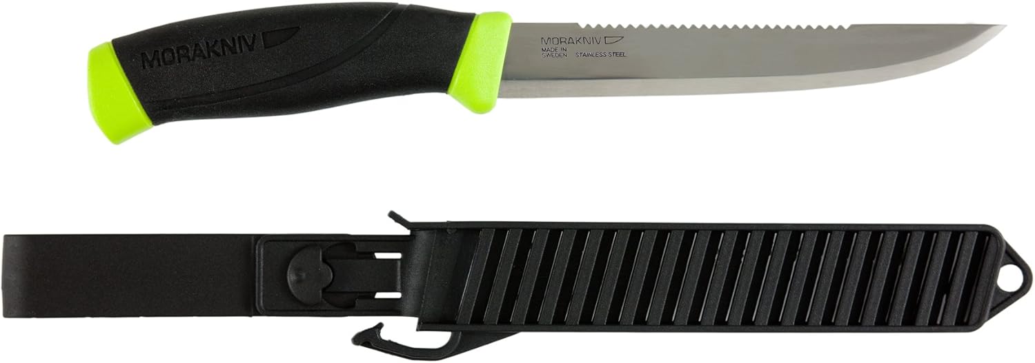 Morakniv Fishing Comfort Scaler 150 |11893| Anglermesser , Sandvik Klingenstahl , Fischmesser , Griff: TPE , mit Messerschutz scharfes Messer für Fieltieren,FisBhen, Outdoor