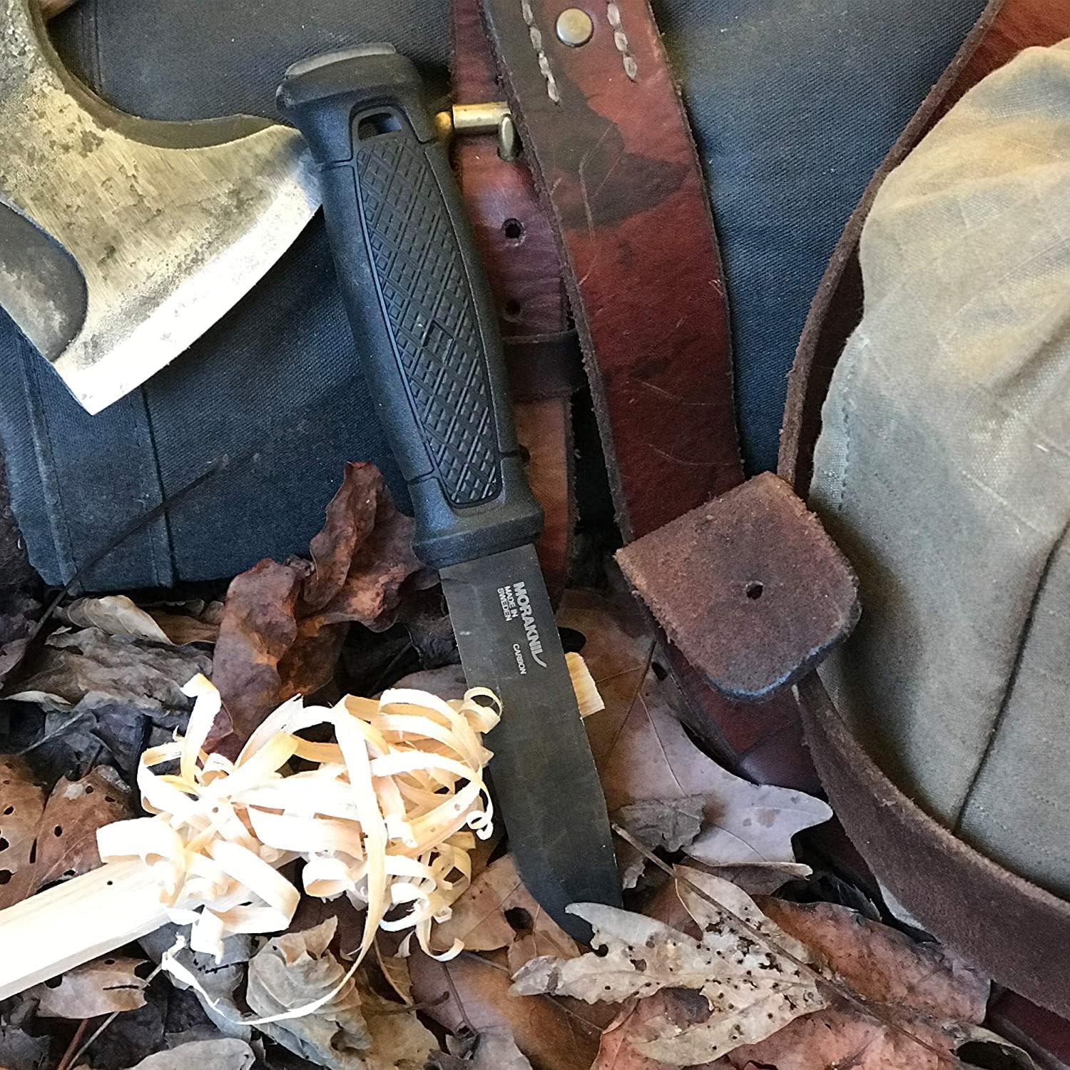 Morakniv Garberg |13147| Outdoormesser, Kohlenstoffstahl, Gürtelmesser, Griff: Polyamid, mit Messerschutz scharfes Messer für Outdoor Liebhaber, Abenteuer, Camping — Ansicht 6