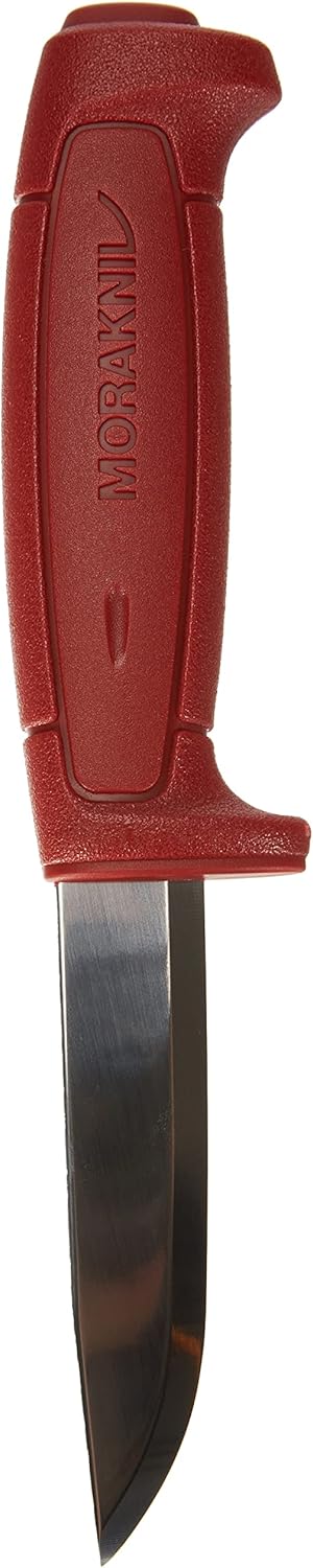Morakniv Gürtelmesser - BASIC 511 - Carbonstahl Klinge - nicht rostfrei - roter Kunststoffgriff - Kunststoff Scheide (Packung mit 2) — Ansicht 4