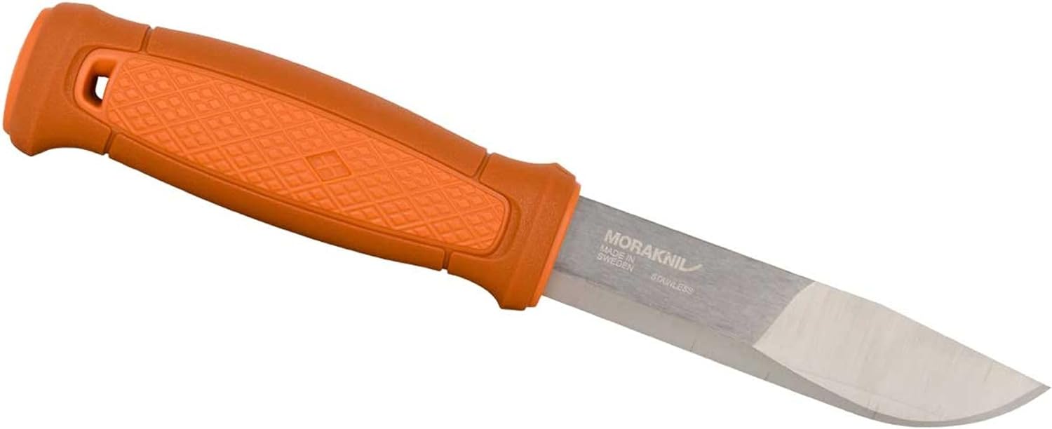 Morakniv Kansbol Gürtelmesser in Burnt orange aus rostfreiem 12C27 Stahl mit Multi-Mount-Kit