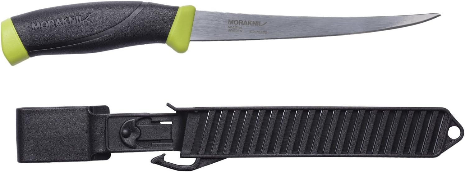 Morakniv,M-11892,Fishing AA8Comfort Fillet155, Filetiermesser, Sandvik-Stahl,TPE-kunststoffgriff, Kunststoffscheide, Mehrfarbig, Einheitsgröße