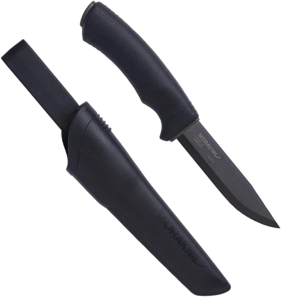 Morakniv M-12490 Outdoormesser Bushcraft Schwarz Campingmesser, 10.8cm