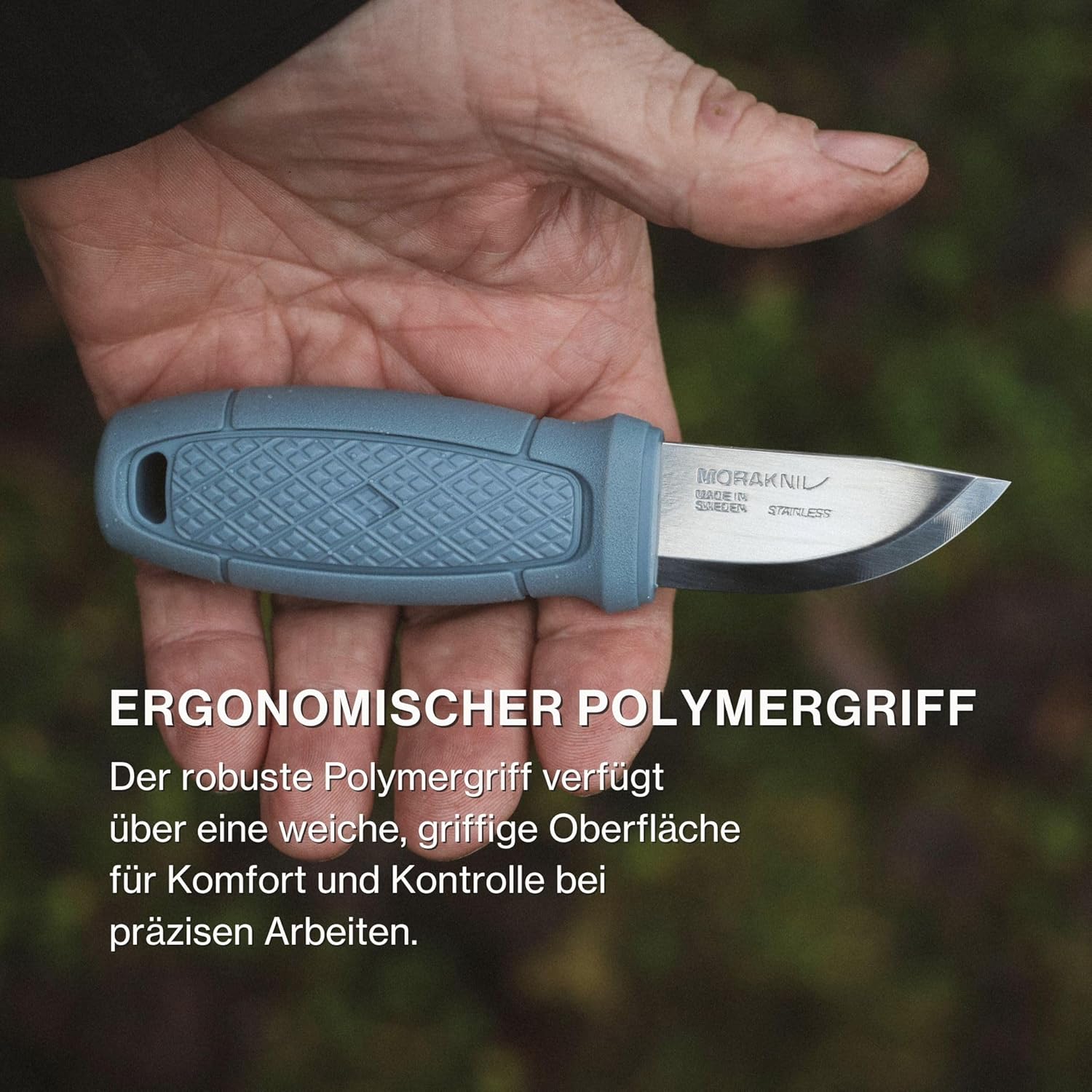 Morakniv Outdoor Messer Eldris Light Duty mit Scheide - 2 mm aus Schwedischem Edelstahl - 59 mm lang Klinge - Made in Sweden Messer Outdoor Feststehende Klinge — Ansicht 6