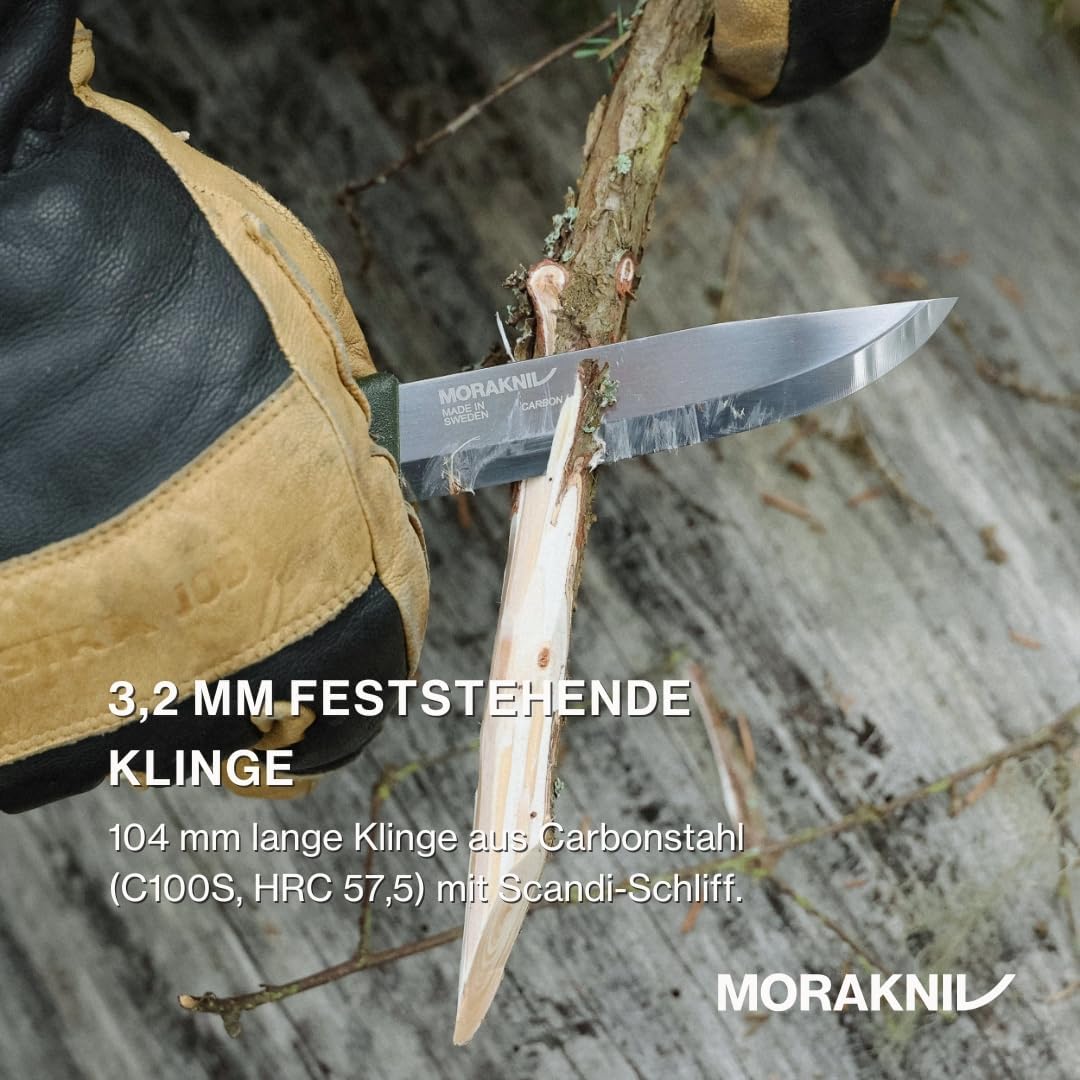 Morakniv Outdoor Messer mit Scheide - 2-Pack Grün/Orange - Mora Companion HeavyDuty C - 3,2 mm - Jagdmesser Feststehende Klinge aus Kohlenstoffstahl - Hergestellt in Schweden - Survival Messer — Ansicht 2