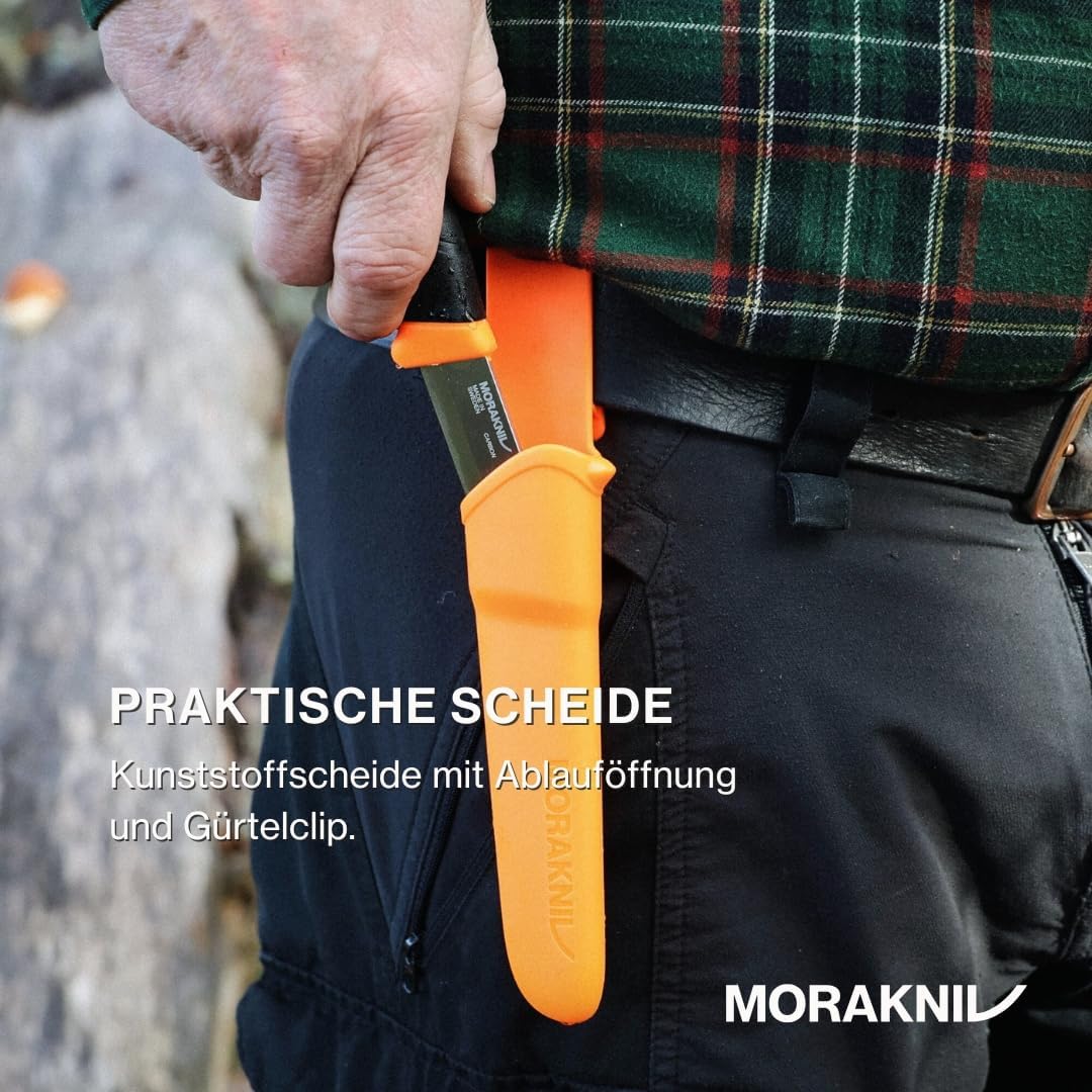 Morakniv Outdoor Messer mit Scheide - 2-Pack Grün/Orange - Mora Companion HeavyDuty C - 3,2 mm - Jagdmesser Feststehende Klinge aus Kohlenstoffstahl - Hergestellt in Schweden - Survival Messer — Ansicht 3