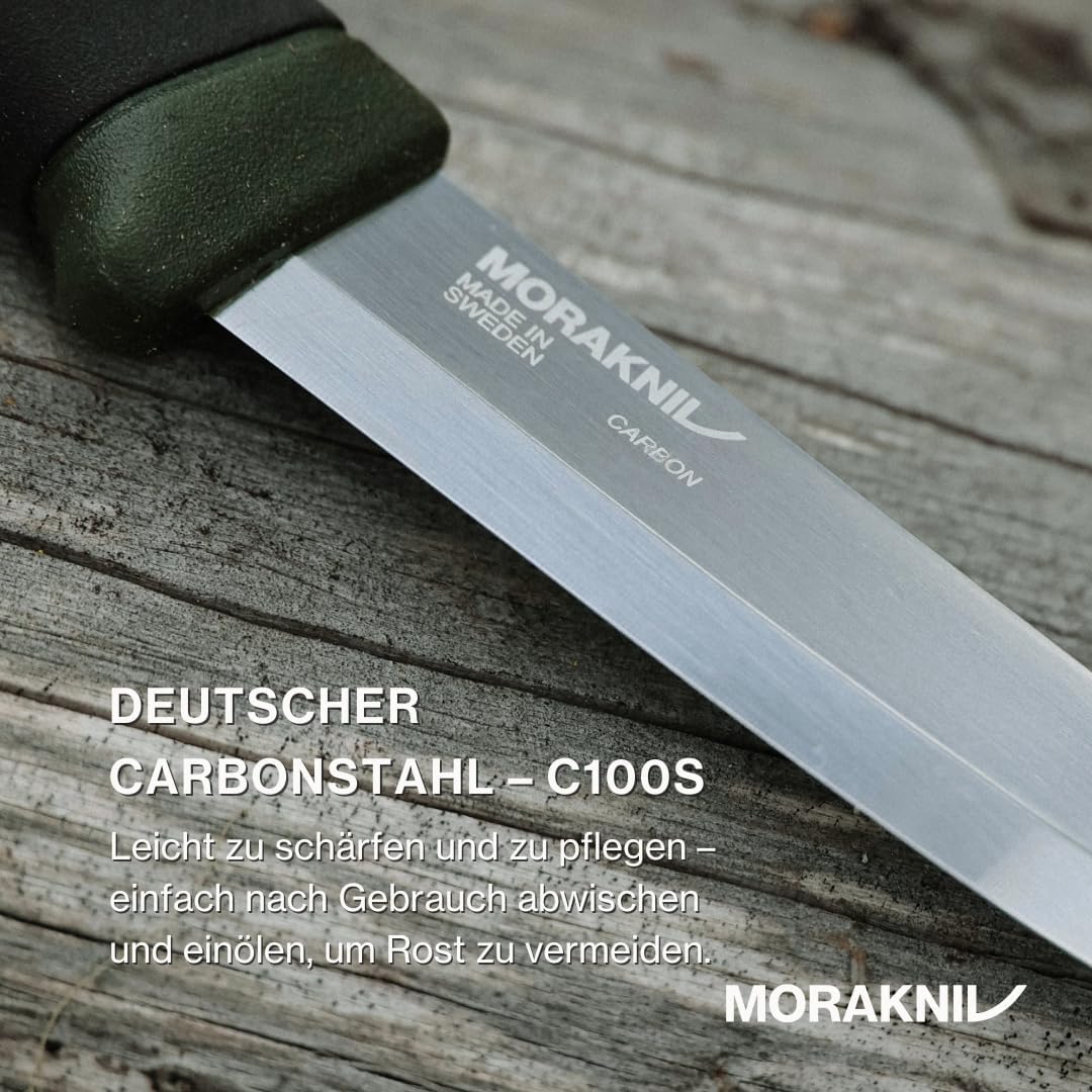 Morakniv Outdoor Messer mit Scheide - 2-Pack Grün/Orange - Mora Companion HeavyDuty C - 3,2 mm - Jagdmesser Feststehende Klinge aus Kohlenstoffstahl - Hergestellt in Schweden - Survival Messer — Ansicht 4