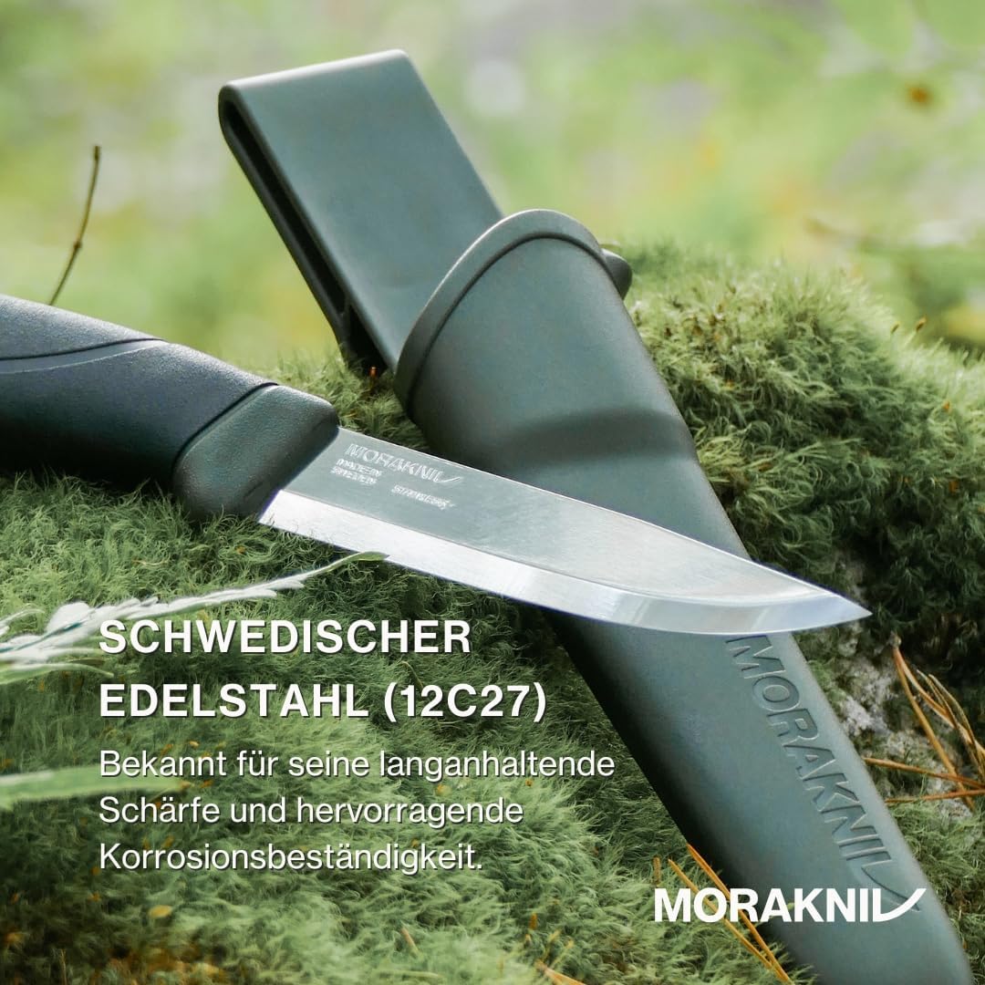 Morakniv Outdoor Messer mit Scheide - Mora Companion S - 2-Pack - Jagdmesser Feststehende Klinge aus Edelstahl - 2,5 mm - Hergestellt in Schweden - Survival Messer für Camping & Jagd — Ansicht 4