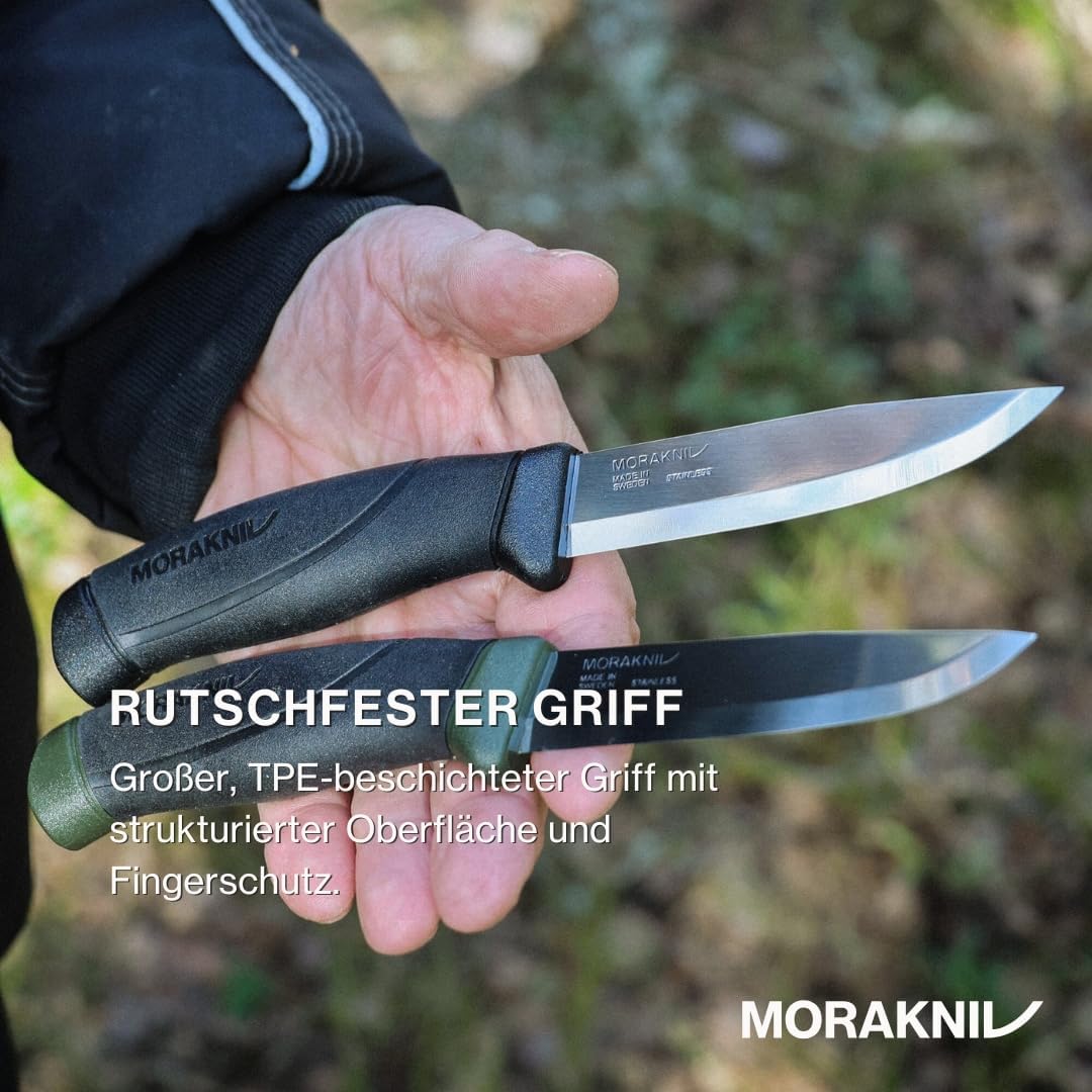 Morakniv Outdoor Messer mit Scheide - Mora Companion S - 2-Pack - Jagdmesser Feststehende Klinge aus Edelstahl - 2,5 mm - Hergestellt in Schweden - Survival Messer für Camping & Jagd — Ansicht 5